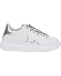 2Star - Sneakers bianche e argento - Lyst