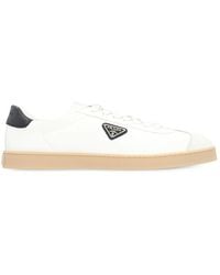 Prada - Schoenen ,Wit ,Leer Lane Low-Top Sneakers - Lyst