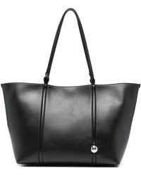 Jacquemus - Zwarte Leren Handtas Met Bolvormige Sluiting - Lyst