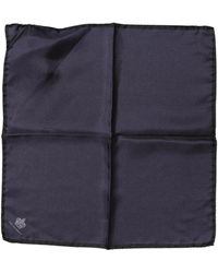 Dolce & Gabbana - Blue Dg Crown Silk Square Men Foulard Scarf - Lyst