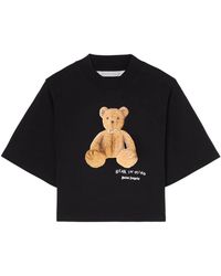 Palm Angels - T-Shirt Met Logo-Print En Ronde Hals - Lyst
