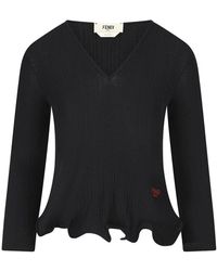 Fendi - Trui Met Ruches - Lyst