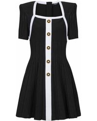 Balmain - Gebreide Mini-Jurk - Lyst