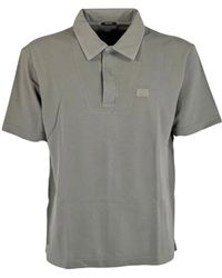 C.P. Company - Tops ,Grijs ,Katoen Polo Short Sleeve - Lyst