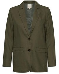Part Two - Jassen ,Groen ,Linnen Linnen Blazer Jas Met Knopen - Lyst