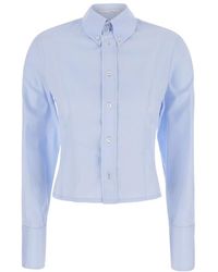 Tela - Overhemden ,Blauw ,Katoen Darma Kort Shirt - Lyst