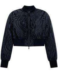 ARMANI EXCHANGE - Kurze Bomberjacke Mit Geprägtem Muster Und Reißverschluss - Lyst
