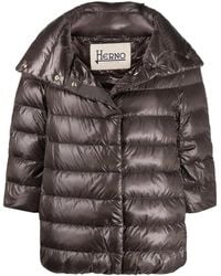 Herno - Calidez estilizada: 8800 fondente piumino chaqueta de plumas mujer - Lyst