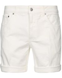 Dondup - Korte Broeken ,Wit ,Denim Derick Bermuda Shorts - Lyst