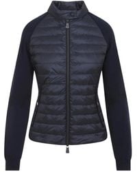 Moncler - Jassen ,Blauw ,Hybrid Cardigan - Lyst
