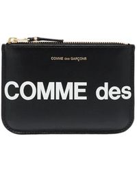 Comme des Garçons - Portafoglio in pelle con logo e chiusura lampo - Lyst