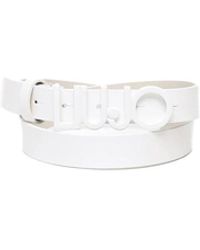 Liu Jo - Wit Eco Leren Logo Riem - Lyst