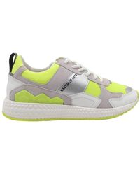 MOA - Futura pelle bianco giallo sneakers - Lyst
