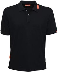 Suns - Klassisches Schwarzes Poloshirt Mit Fluoreszierendem Tag-Detail - Lyst