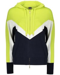 Lorena Antoniazzi - Hoodies & Sweatvesten ,Veelkleurig ,Gebreide Hoodie Met Volledige Rits En Verstelbare Capuchon - Lyst