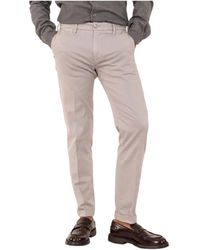 Re-hash - Broeken ,Grijs ,Katoen Slim Fit Grijze Chino's - Lyst