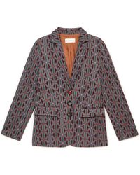 Maliparmi - Jassen ,Veelkleurig ,Polyester Optical Chain Blazer - Lyst