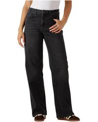 My Essential Wardrobe - Zwarte Wijde Hoge Taille Jeans - Lyst