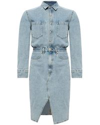Rag & Bone Denim Dress With Long Sleeves - Blauw