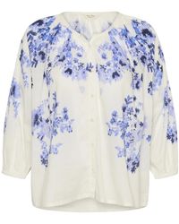 Part Two - Overhemden ,Blauw ,Shadow Flower Print Blouse - Lyst