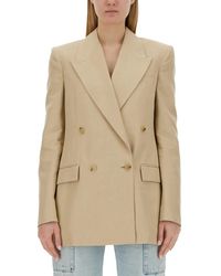Stella McCartney - Jassen ,Leer Double-Breasted Blazer - Lyst
