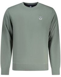 North Sails - Hoodies & Sweatvesten ,Groen ,Katoen Sweatshirt Met Rits - Lyst