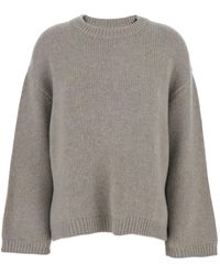 Soft Goat - Gebreide Trui Met Ronde Hals En Afhangende Schouders Van Kasjmier - Lyst