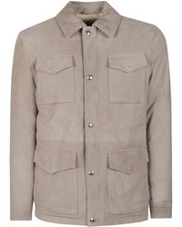 Eleventy - Suede Shirt Jacket - Lyst