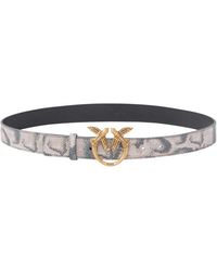 Pinko - Love Birds Leren Riem - Lyst