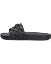 Kurt Geiger - Schoenen ,Zwart ,Zwarte Leren Look Eagle Slippers - Lyst