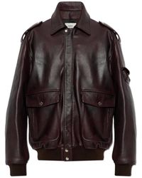 Coperni - Jassen ,Rood ,Leer Oversized Leren Jas - Lyst