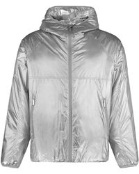 Herno - Jassen ,Grijs ,Polyester Laminar Hooded Jacket - Lyst