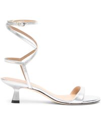 Stuart Weitzman - Schoenen ,Grijs ,Leer Nudist Wrap 50 Sandalen - Lyst