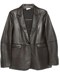 P.A.R.O.S.H. - Jassen ,Bruin ,Leer Maciock 26 Leren Blazer - Lyst