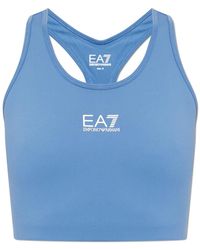 EA7 - Fitness ,Blauw ,Short Training Top - Lyst
