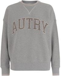 Autry - Grijze Katoenen Logosweatshirt - Lyst