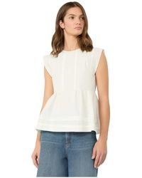 Weekend by Maxmara - Mouwloze Katoenen Popeline Blouse - Lyst