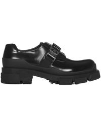 Givenchy - Schwarze Flache Schuhe Mit Verstellbarem Riemen Und 4G-Metallschnalle - Lyst