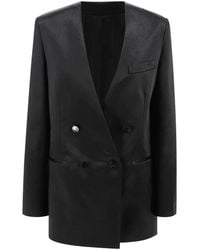 Philosophy Di Lorenzo Serafini - Zwarte Double-Breasted Blazer Jacket - Lyst