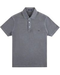 Fay - Tops ,Grijs ,Katoen Cotton Jersey Polo Shirt - Lyst