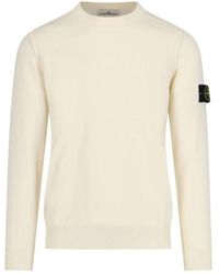 Stone Island - Casual Strickpullover Sweater - Lyst