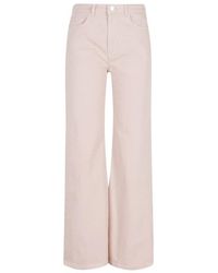 Seventy - Broeken ,Roze ,Katoen Wide Broeken - Lyst