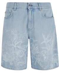 Versace - Korte Denim Broek - Lyst