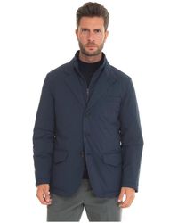 Fay - Gewatteerd Field Jacket Met Magnetische Sluiting - Lyst