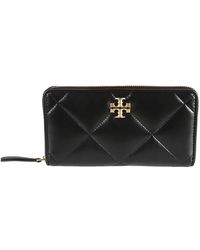 Tory Burch - Accessoires ,Zwart ,Leer Kira Zip Continental Wallet - Lyst