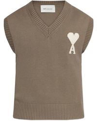 Ami Paris - De Coeur V-Neck Weste - Lyst
