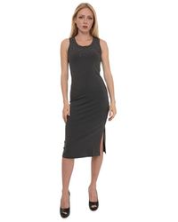 EA7 - Kristal-Versierde Midi Jurk - Lyst