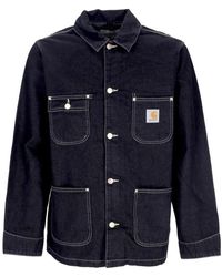 Carhartt - Og Chore Coat Jeansjack Voor Zwart, Een Wassing - Lyst