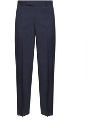 Fendi - Broeken ,Blauw ,Wol Wool Canvas Broeken - Lyst