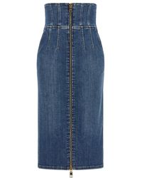 Elisabetta Franchi - Denim Skirts - Lyst